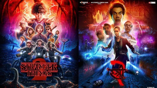 shraddha-kapoor-rajkummar-rao-stree-2-poster-sparks-debate-over-possible-copying-of-stranger-things-2